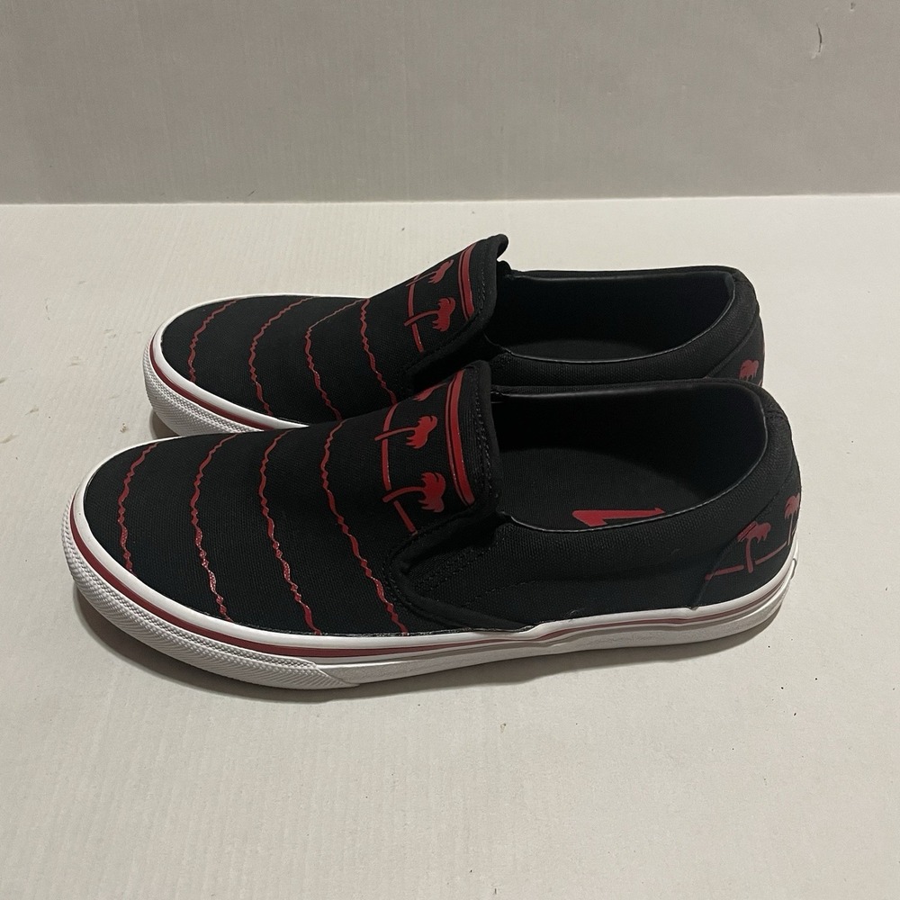 In-N-Out Burger Drink Cup Black Red Slip On Shoes Men's 8 Women's 9.5 Canvas
